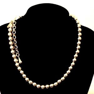 Monet!Vintage,gold beaded,chain! Approx. 12.5 in./3.5 in.ext.
